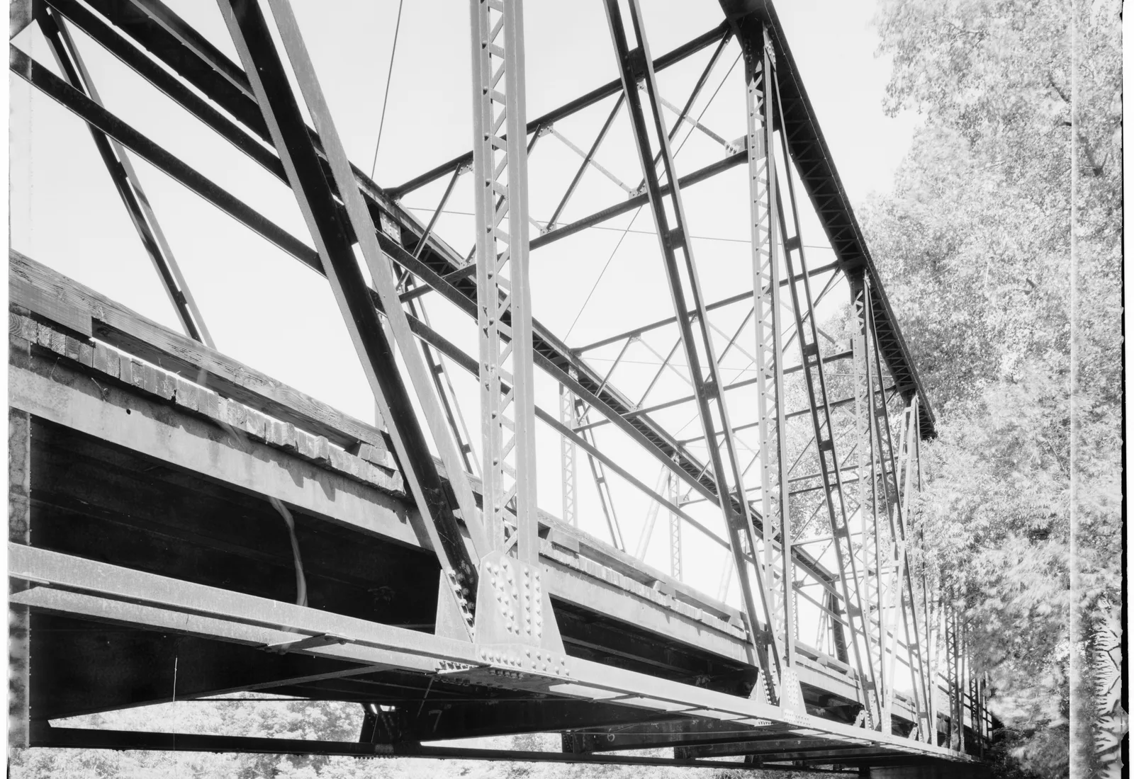 Wagon Trail Road Bridge spans the Eau Galle River in Spring Valley, Wisconsin.