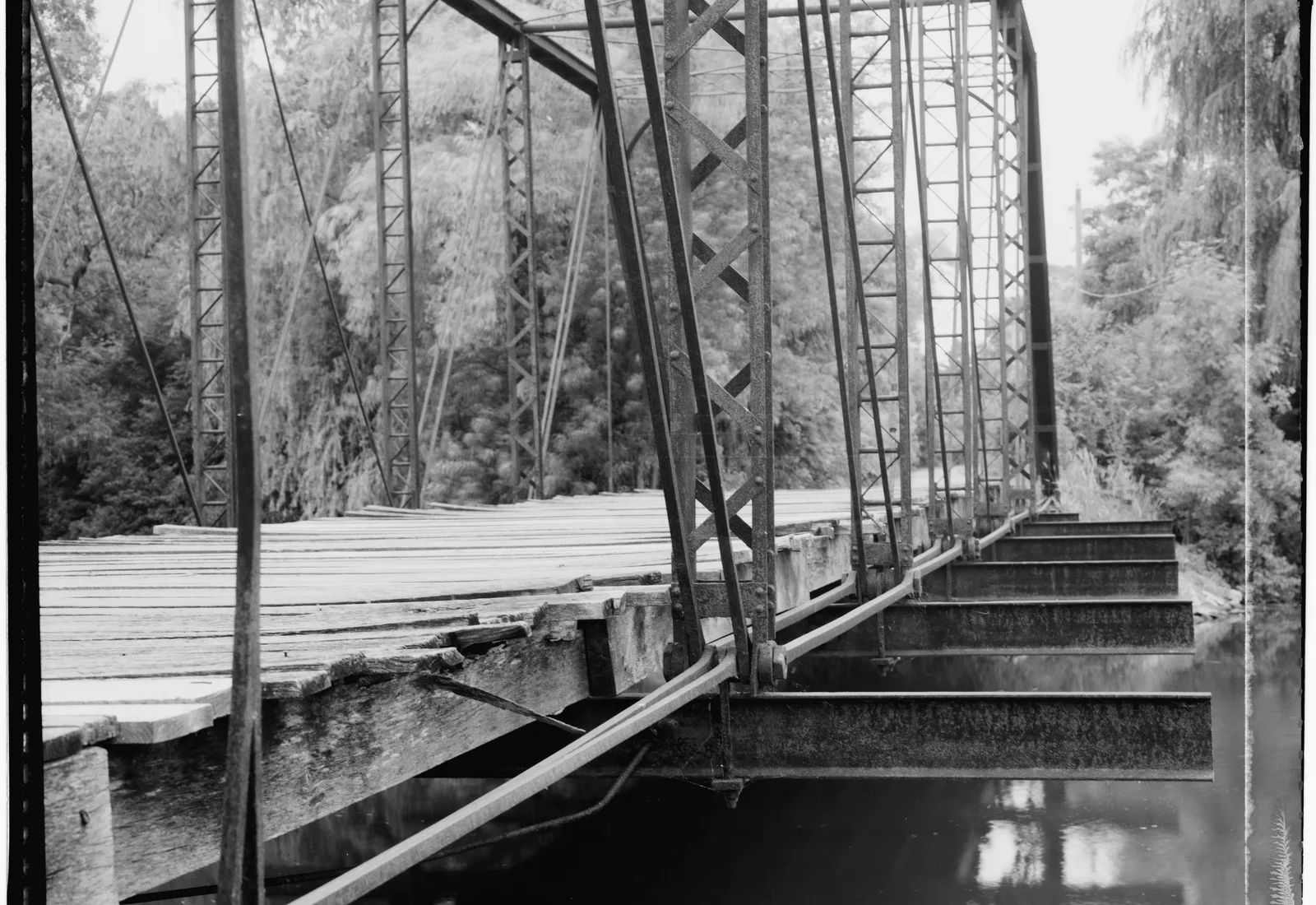 A bridge crosses Honey Creek on Bieneman Road near Burlington, Wisconsin.