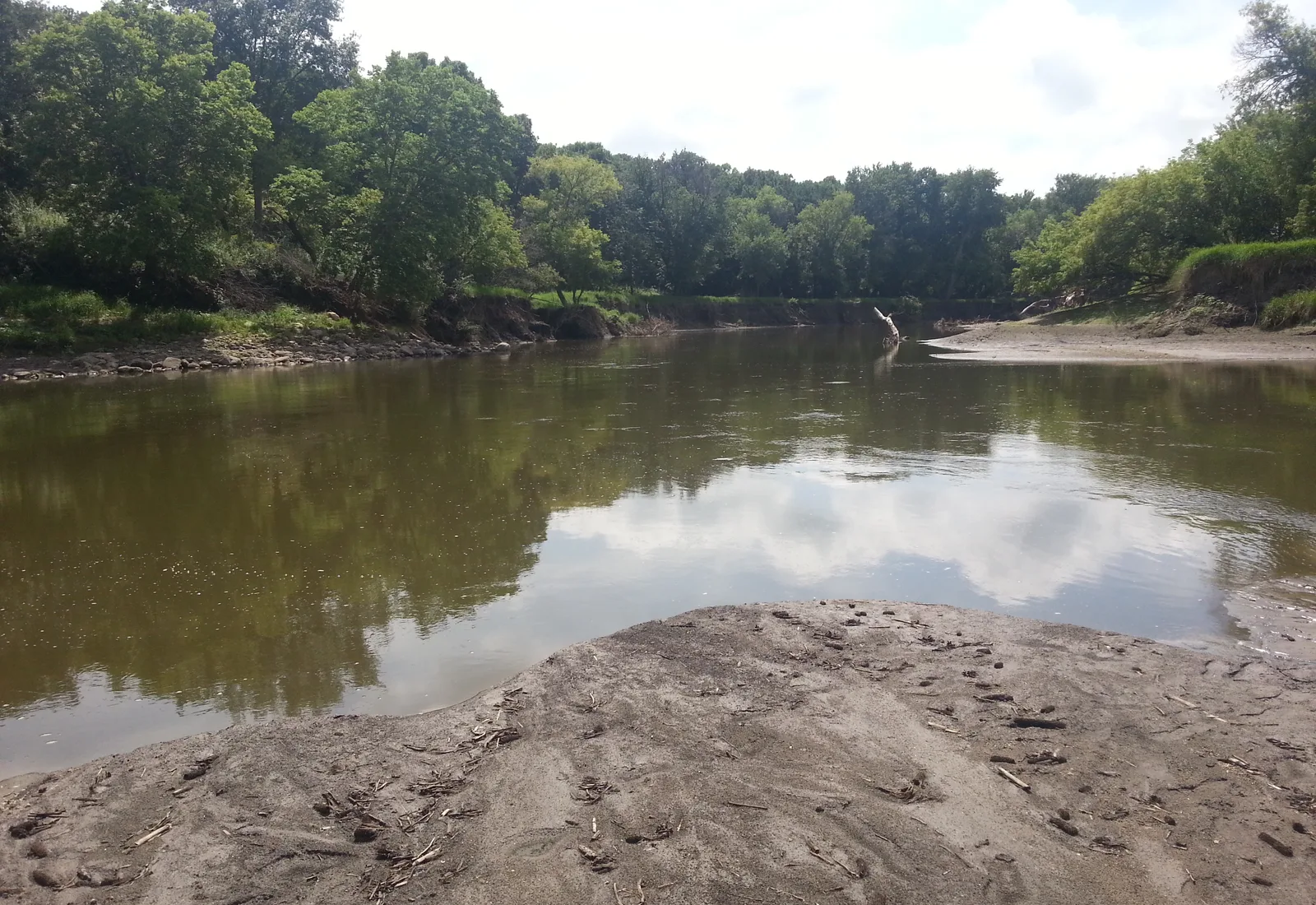 The Little Sioux River flows past Martin's Access in Cherokee, Iowa.