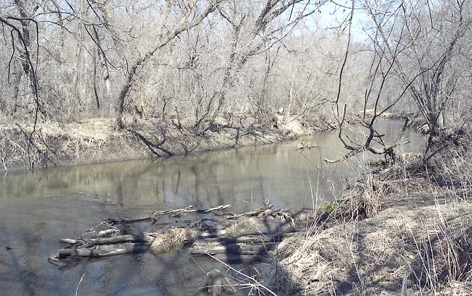 The North Fork of the Zumbro River flows through Zumbrota, Minnesota.